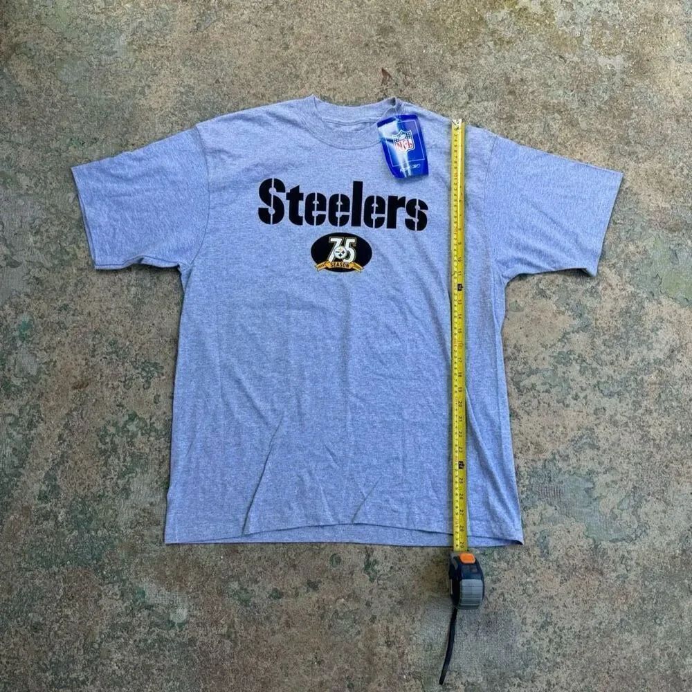 2007 Pittsburgh Steelers 75th Anniversary NFL Y2K Shirt